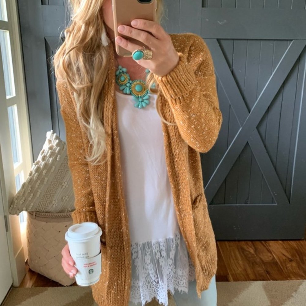 THe Cody Confetti Knit Blanket Cardigan Sweater